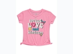 Girl's Spread Love & Kindness Graphic Top w/ Heart Necklace