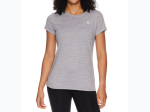 Women's Famous Maker Legacy Performance T-Shirt with Short Sleeves - Heathered Grey With Pink Logo