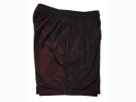 Men's Famous Maker 9" Mesh Pocket Short - Black Mesh with Red Lining