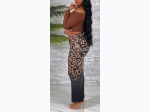 Junior's Leopard Ombre Mesh Maxi Skirt