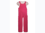 Toddler Girl 2pc Floral Top & Solid Pink Jumpsuit