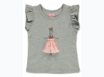 Toddler Girl 3-D Ballerina Graphic Tulle & Gold Foil Tutu Set