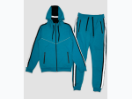 Men's Reflective Tape Tech Fleece Set - 5 Color Options