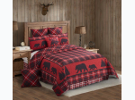 Virah Bella® Collection - Quilt Set - Cabin Life - Red - King