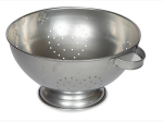 Round Decorative Colander - 9in - Silver