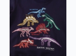 Toddler Boy Glow-in-the-Dark Skeletal Dinosaur Sweatshirt in Navy