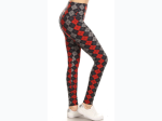 Women's Argyle Print 5 Inch Band Yoga Style Leggings - One Size Fits Most - Size 0 - 12