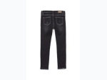 Boy's Stretch Contrast Seam Denim Jeans in Black