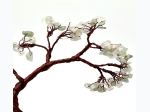 Small Curved Gemstone Wire Tree on Polished Quartz Base - Aquamarine