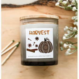 11 oz. Grey Candle Jar - Harvest