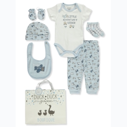 Baby Boy Little Adventure Seeker 7pc Layette Set in Blue