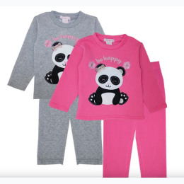 Infant - GIRLS PINK Panda Applique Crew Neck Fleece - 2 Color Options