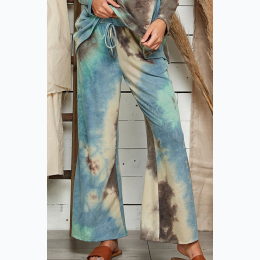 Plus Size Wide Leg Tie Dye Pocket Bell Pants - 2 Color Options