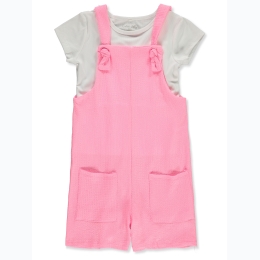 Toddler Girl Colette Lilly 2pc Romper Set in Pink