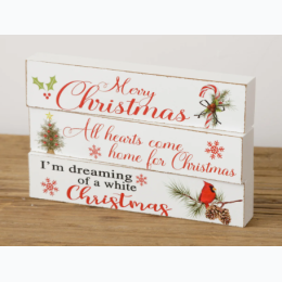 Winter Blocks - Christmas Phrases - 3 Block Set