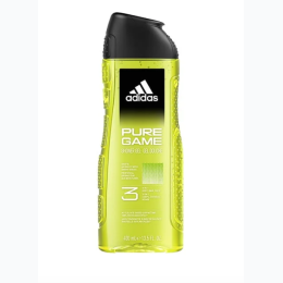 Adidas Pure Game - 3 Body, Hair & Face Shower Gel for Men - 13.5 oz