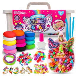 GirlZone Unicorn Charms and Clay Bracelet Kit