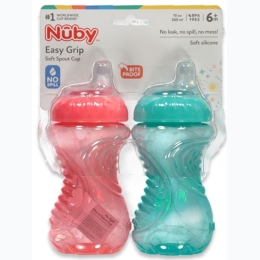 Nuby Easy Grip Bite Proof Spout Cups - 2pk