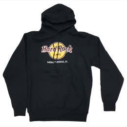 Unisex Classic Logo Hoodie Black - Hard Rock - Hollywood Fl - Size Large