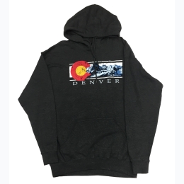 Unisex Classic Logo Hoodie in Charcoal - Denver - Size Large