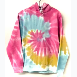 Adult Tie Dye Pullover Hoodie - Sherbet Swirl