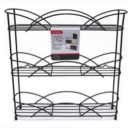 3-Tier Spice Rack - in Black