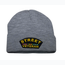 Men's Street Veteran Beanie Hat - 2 Color Options