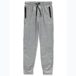 Boy's Pro Athlete Fleece Jogger Pants in Heather Grey