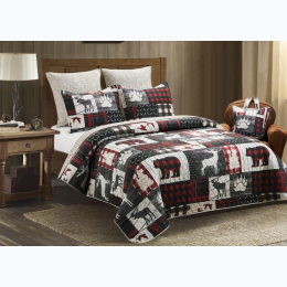 Mountain Trails Quilt Set - Queen