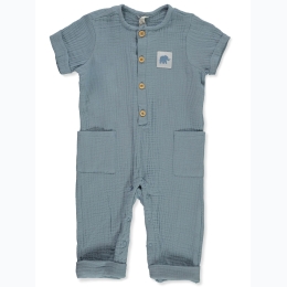 Unisex Baby Liam & Lilly Cargo Coveralls in Blue