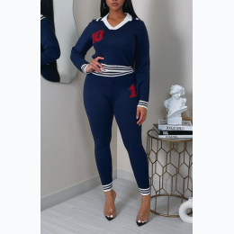 Junior's "10" KNIT SWEATER & PANTS SET in Navy