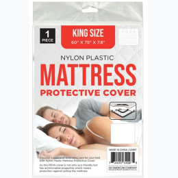 King Size Nylon Plastic Mattress Cover Protective 60" x 75" x 7.8"