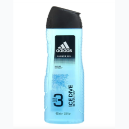 Adidas Ice Dive - 3 Body, Hair & Face Shower Gel for Men - 13.5 oz