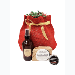 Men's All Natural Shave Care Gift Set - Clean Man Scent