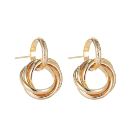 Women's Multi Entwined Hoop Earrings in Gold