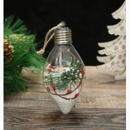 Tear Drop LED Transparent Light Ball Tree Ornament - 2 Styles