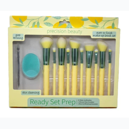 12 Pack Yellow Makeup Brush Kit