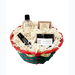 All Natural Facial Skin Care Gift Set Basket