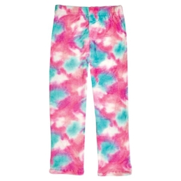 Girl's Plush Fleece Lounge Pants - Tie-Dye