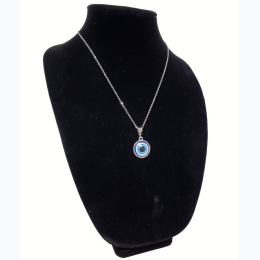 Evil Eye Bead Pendant Clavicle Length Necklace - 11"L