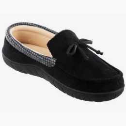 Men's Moccasin Totes Toasties Slipper with Houndstooth Trim - 2 Color Options