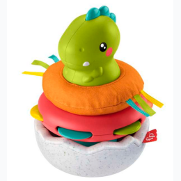 Fisher-Price Paradise Pals Baby Stacking Toy, Wobble & Stack Dinosaur