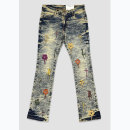 Men's Drippy Logo Denim Jeans - 36" Inseam