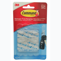 3M Command Hook 6 Pack Clear - .5 lb