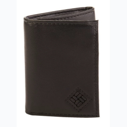 Men's Brand Name RFID Trifold Wallet - Black