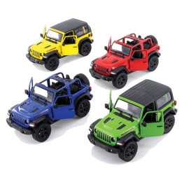 Metal Die Cast Pullback Jeep Wrangler - 6 Color Options