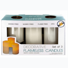 Flameless Vanilla Candles with Remote Control