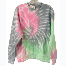 Adult Tie Dye Crewneck Sweatshirt - Watermelon Swirl