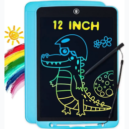 Kids 12 Inch LCD Writing Tablet - Erasable - In Blue