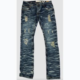 Men's Wild Tiger Denim Jean in S Blue